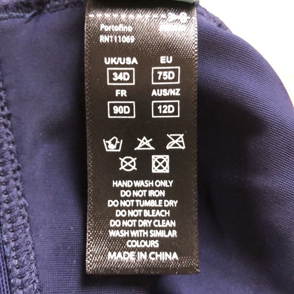 PANACHE one piece nautical swimsuit 34D - Picture 7 of 7